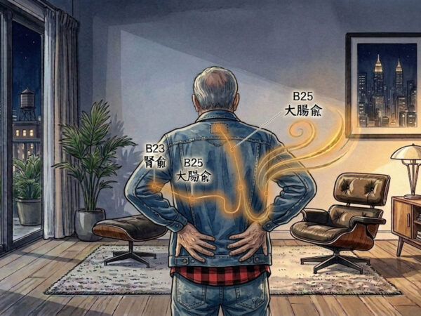 GoogleAIによる深夜のツボ押しのイメージ画像