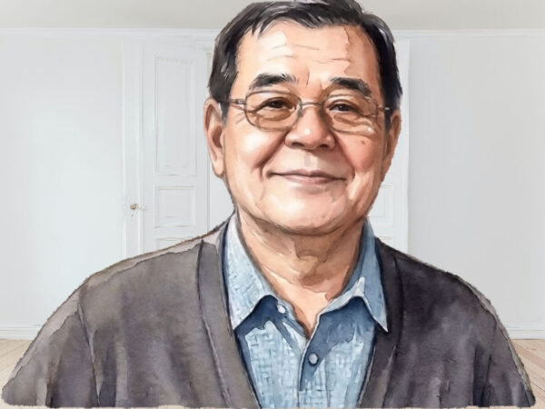 「Geminさん」に創ってもらった水彩画風で、背景はPSPで変更。