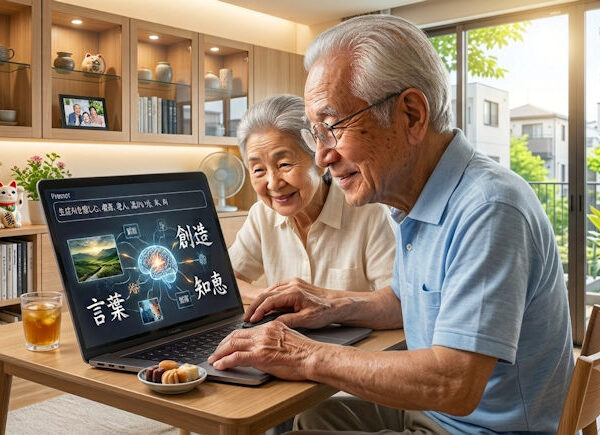 後期高齢者のAI活用イメージ画