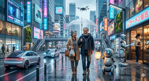 GoogleAIが描いてくれた「近未来のAI社会はどうなるかのイメージ画」